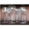 Image 1 : Qty 6 Stemmed Wine Glasses w/ Maker's Mark
