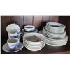 Image 1 : Royal Copenhagen Dish Set: Plates, Side Dishes, Bowls, Cups & Saucers