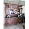 Image 2 : Solid Wood 1960's Hutch w/ Cabinets & Drawers 74" x 21" x 83"H (Contents Not Included)