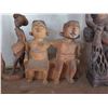 Image 2 : Qty Approx. 4 Carved Figures: Fisherman, Bali, Seated Couple South Pacific