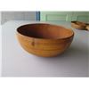 Image 2 : Carved Round Norfolk Pine Bowl Signed S. Rhines