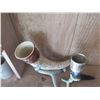Image 2 : Qty 2 Carved Horns on Stands 9.5" & 8.5"H