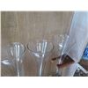 Image 2 : Qty 3 Tall Half Yard of Ale Glasses w/ 1 Wooden Holder Approx. 18"H