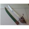 Image 2 : Sword w/ Carved Metal Hilt Handle & Sheath 32"L