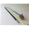 Image 8 : Sword w/ Carved Metal Hilt Handle & Sheath 42"L