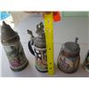 Image 8 : Qty 4 Lidded Beer Steins:  Military, City & Countryside Scenes, etc Misc Size