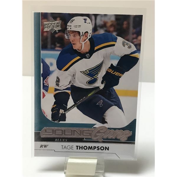 TAGE THOMPSON U.D. YOUNG GUNS ROOKIE CARD