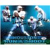 Image 1 : HOUSTON OILERS RUN AND SHOOT 8 X 10 SIGNED BY 5 INCLUDING WARREN MOON (PSA CAO)