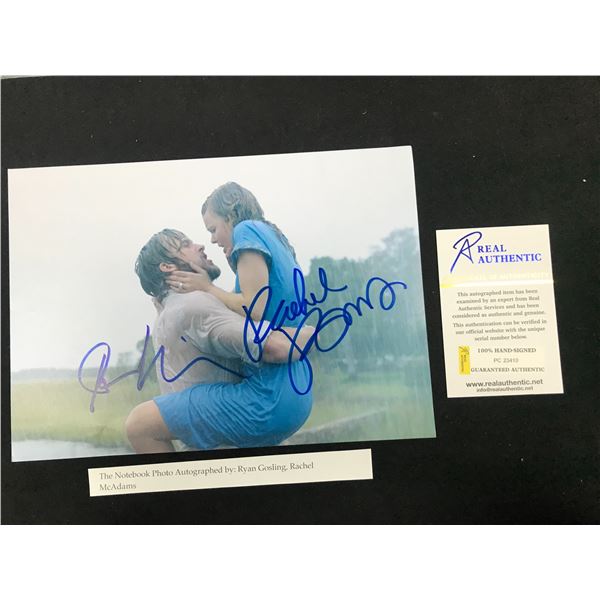 RYAN GOSLING AND RACHEL MCADAMS SIGNED THE NOTEBOOK 8 X 10 (RA COA)