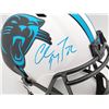 Image 2 : CHRISTIAN MCCAFFREY SIGNED CAROLINA PANTHERS FULL SIZE HELMET (BECKETT COA)