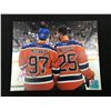 Image 1 : CONNOR MCDAVID AND DARNELL NURSE SIGNED OILERS 8 X 10 (GCG COA)