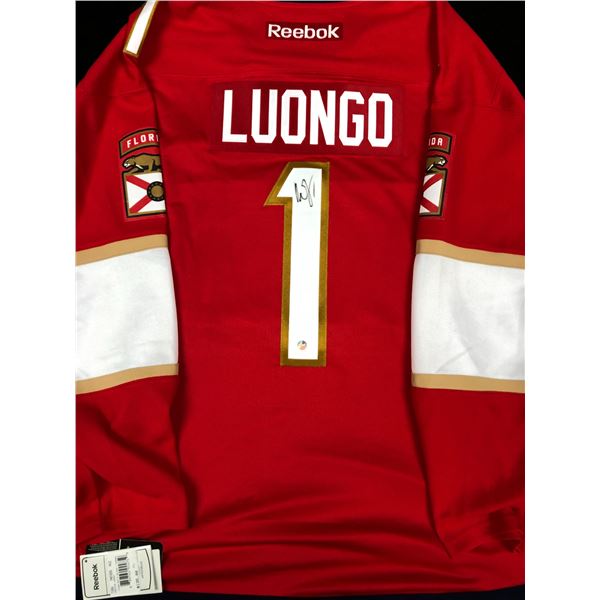 ROBERTO LUONGO SIGNED  FLORIDA PANTHERS REEBOK JERSEY (FRAMEWORTH COA)