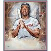 Image 2 : HANK AARON SIGNED AND CUSTM FRAMED 16 X 20 PORTRAIT (BECKETT COA)