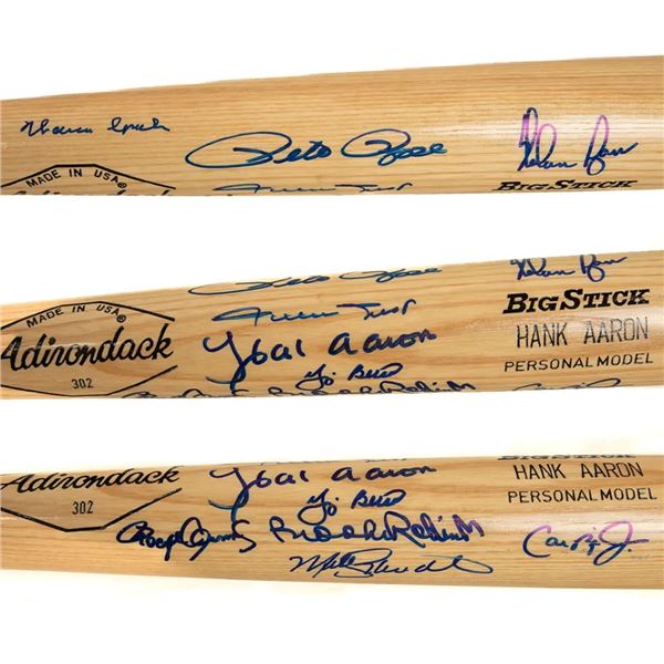 BASEBALL LEGENDS SIGNED ADIRONDACK BASEBALL BAT BECKETT COA)