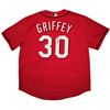 Image 2 : KEN GRIFFEY JR. SIGNED CINCINATTI REDS MITCHELL AND NESS JERSEY (FANATICS COA)