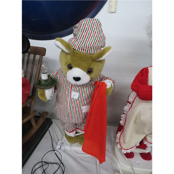 Lighted Christmas Animated Bear