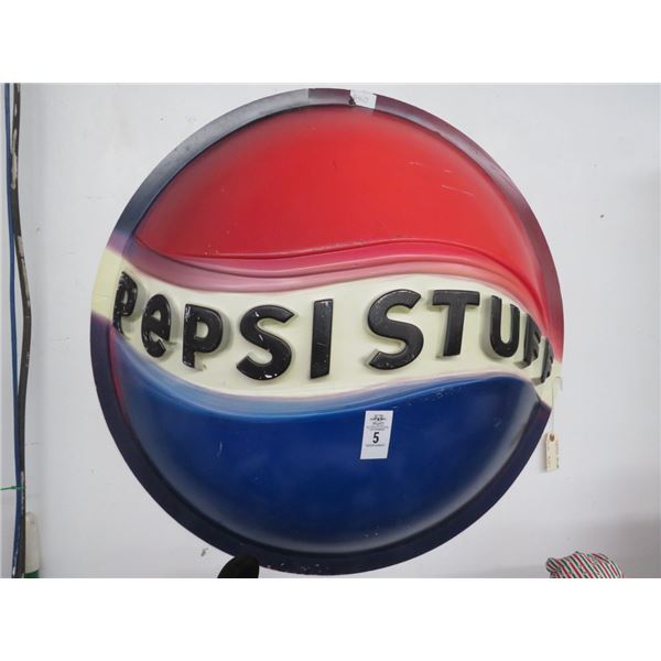 Vintage Pepsi Stuff Plastic Sign