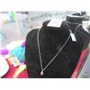 Image 1 : Sterling Silver Necklace w/Ruby Pendant