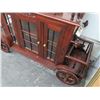 Image 4 : Mahogany Carved Wagon Style 2 Sided Tea Cart