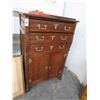 Image 1 : Mahogany Brass Accent 3 Over 2 Cabinet
