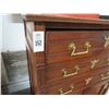 Image 2 : Mahogany Brass Accent 3 Over 2 Cabinet