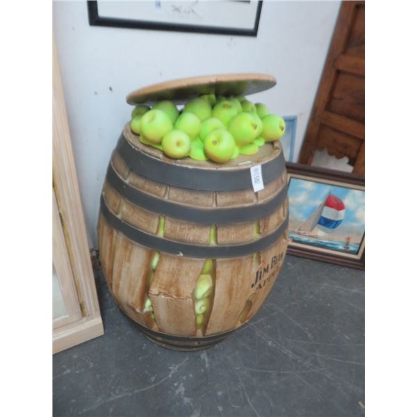 Faux Wood Jim Beam Apple Barrel