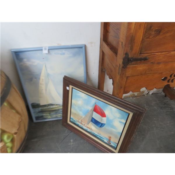 2-Framed Sailboat Print - 2 X $