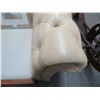 Image 3 : Leather Button Tufted White Sofa