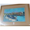 Image 1 : The Marina Framed Oil On Canvas - 52" x 40" Signed Sinclair