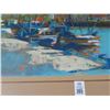 Image 2 : The Marina Framed Oil On Canvas - 52" x 40" Signed Sinclair