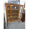 Image 1 : Mahogany Glass 4 Shelf Footed Curio Cabinet