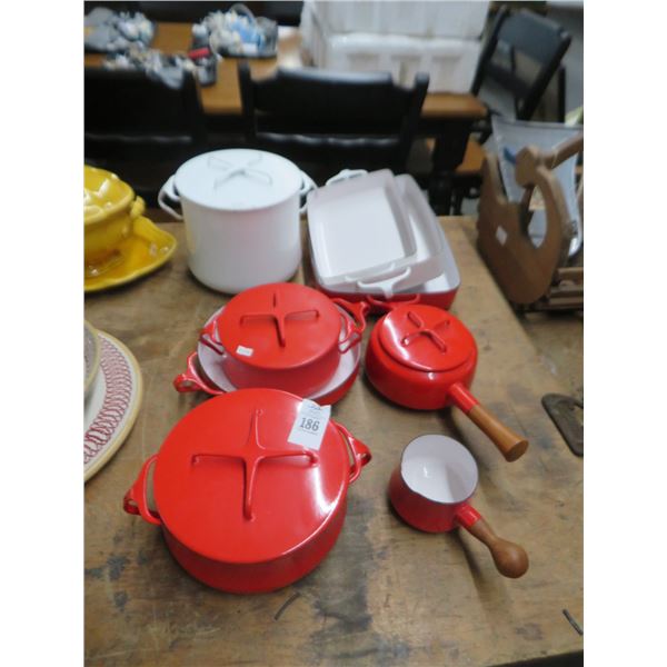 Dansk Red Enamelware Cookware