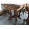 Image 2 : Carved Mahogany Empire Marble Top Side Table