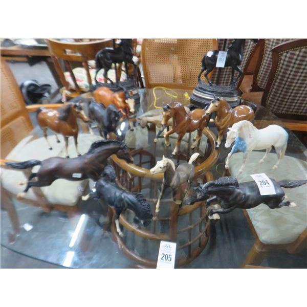 11-Horse Figurines - 11 X $ - Several Bryers