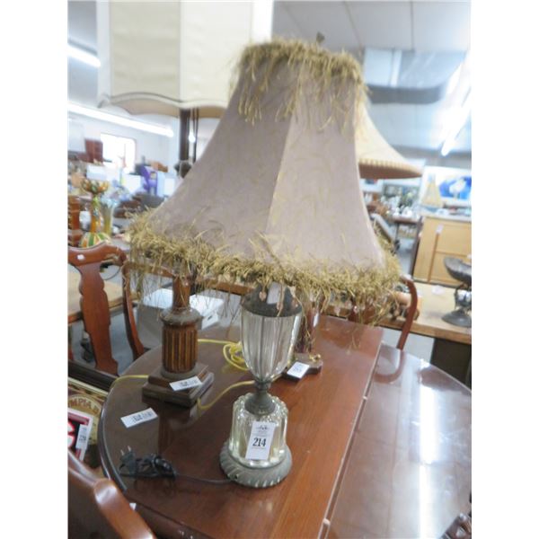 Vintage Art Glass Table Lamp