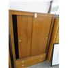 Image 1 : Cedar Slide Door 2 Over 2 Wardrobe Cabinet