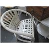 Image 2 : White Plastic Patio Table w/4 Chairs