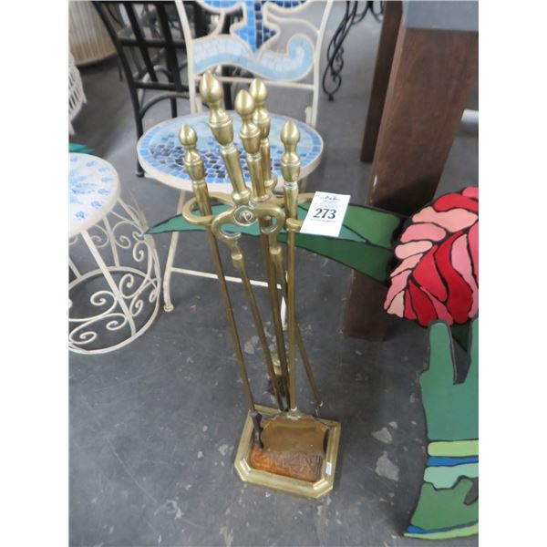 Brass Fireplace Set