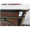 Image 2 : Carved Wood Brass Figural Cabinet w/Marble Top