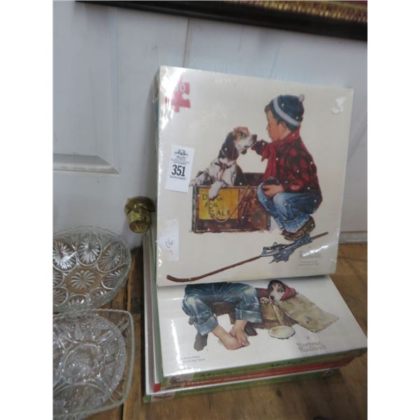 Lot of Norman Rockwell Puzzles (4)