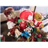 Image 2 : Lot of Holiday Stuffed Animals, Dolls & Centerpiece