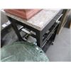 Image 3 : Marbletop Rolling Island Wine Rack Cart