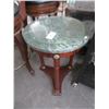 Image 1 : Cherry/Marbletop Round Bombay Table