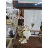Image 1 : Brass Candleabra And Small Lamp