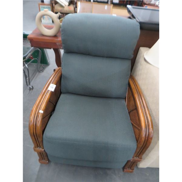 Bamboo w/Rattan Padded Swivel Rocker