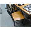 Image 3 : Wood Pub Table And 6 Bar Stools