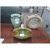 Image 1 : Clay Vase, Basket And Decanter