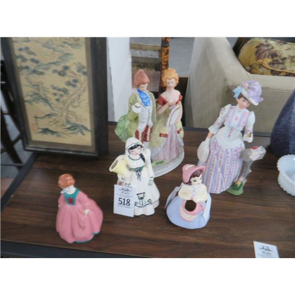 Painted Ceramic Figurines (5)