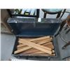 Image 1 : Black Steamer Trunk w/Wood Planks