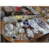 Image 1 : Silverplate Platter, Pitchers, Chafing Dish & Candlestands
